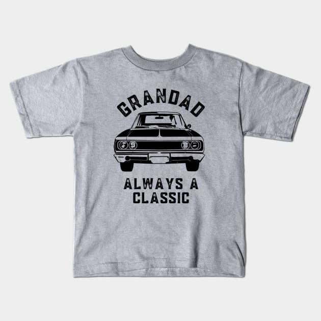 Grandad who loves cars tshirt print gift Kids T-Shirt by Juliet & Gin